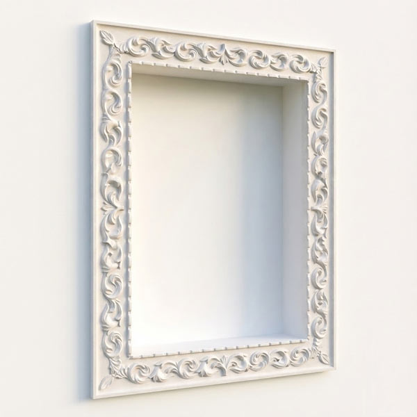 قاب دور پنجره طرح بوته