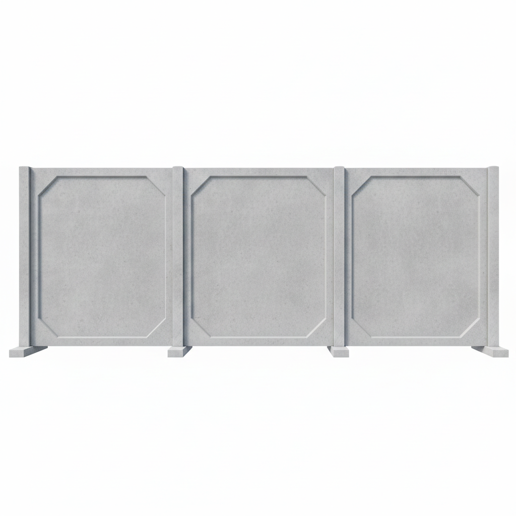 دیوار بتنی پیش ساخته مدل ساده تک رو